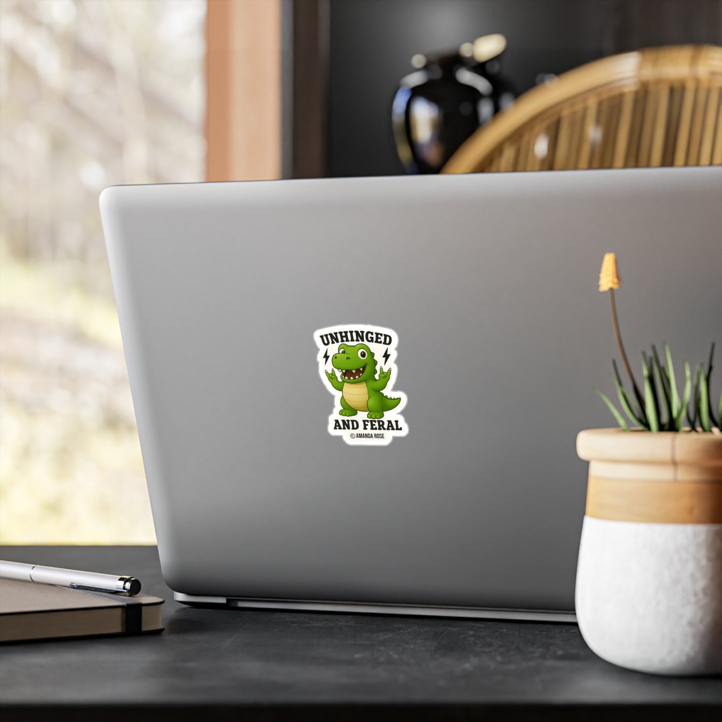 Unhinged and Feral Sticker