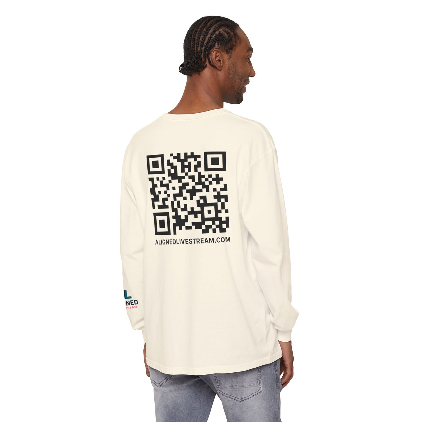 Aligned Livestream QR Unisex Long Sleeve T-Shirt