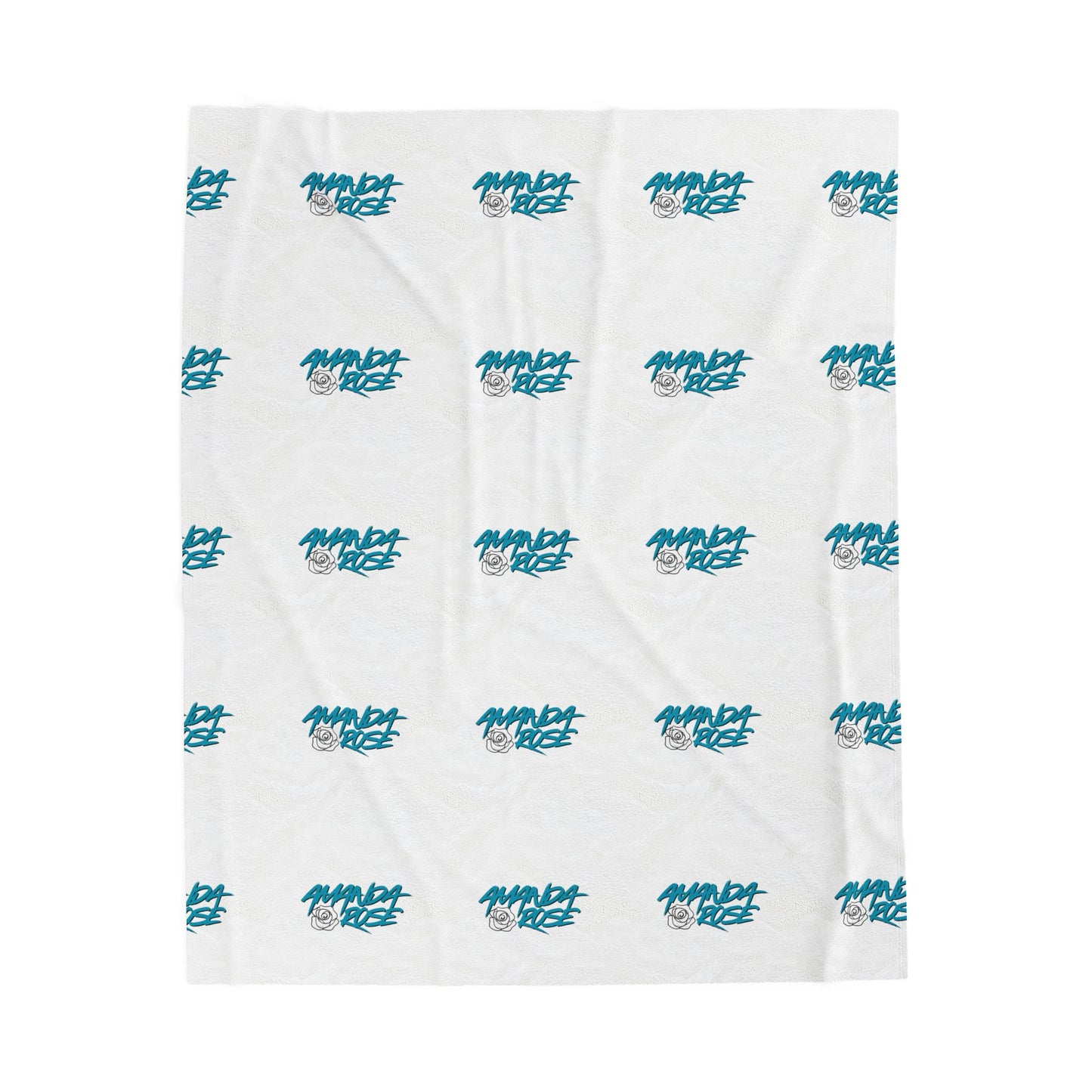 Amanda Rose Blue Plush Blanket