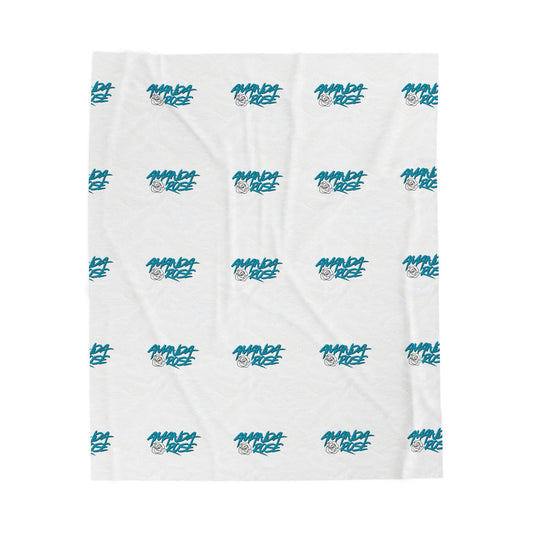 Amanda Rose Blue Plush Blanket