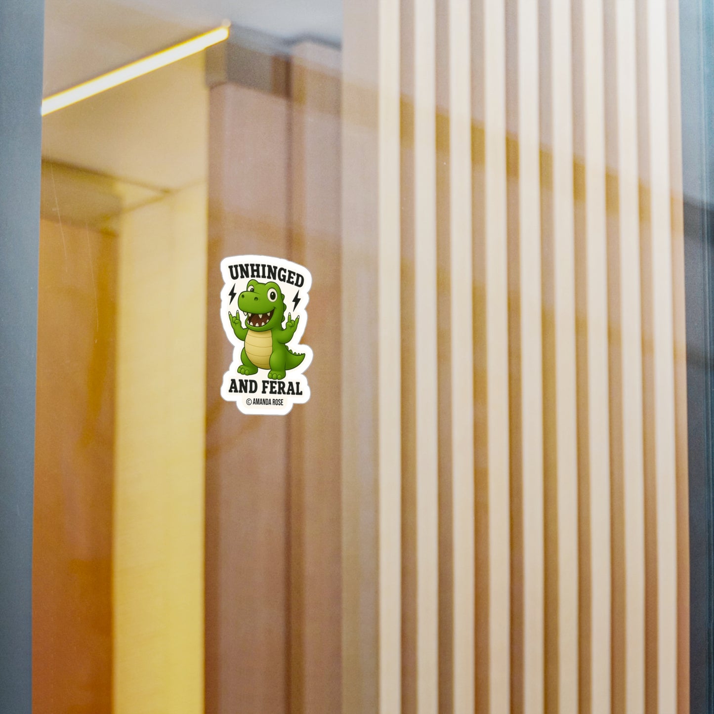Unhinged and Feral Sticker