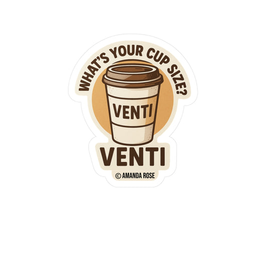 Venti Cup Size Sticker